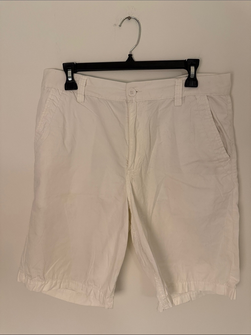 Calvin Klein Jeans White Flat Front Men's Shorts